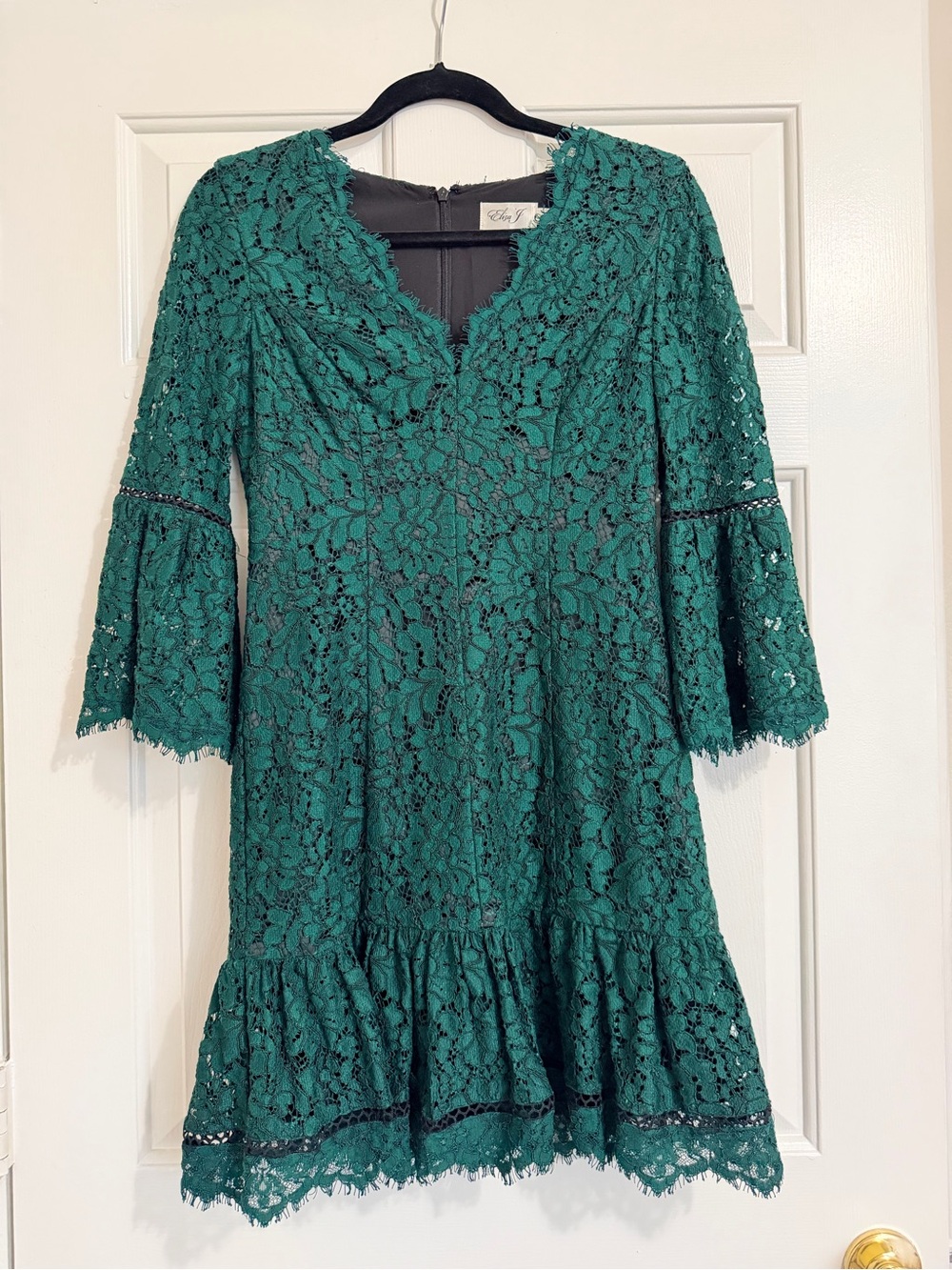 Eliza J Emerald Green Lace Mini Dress